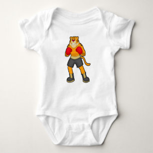 Tiger at Boxing with Boxing gloves Romper