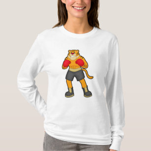 Tiger at Boxing with Boxing gloves T-shirt