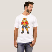 Tiger at Boxing with Boxing gloves T-shirt (Voorkant volledig)