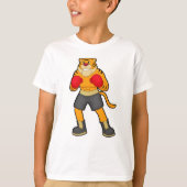 Tiger at Boxing with Boxing gloves T-shirt (Voorkant)