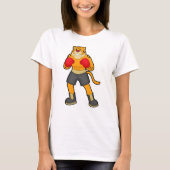 Tiger at Boxing with Boxing gloves T-shirt (Voorkant)