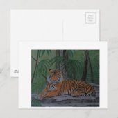 Tiger at Rest Briefkaart (Voorkant / Achterkant)