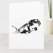Tiger Attacking Bedankkaart (Voorkant)