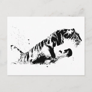 Tiger Attacking Briefkaart