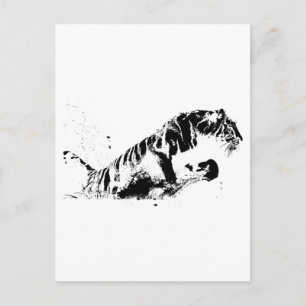 Tiger Attacking Briefkaart