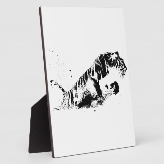 Tiger Attacking Fotoplaat (Zijkant)