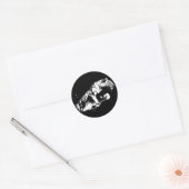 Tiger Attacking Ronde Sticker (Envelop)