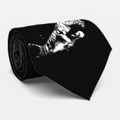 Tiger Attacking Stropdas (Opgerold)