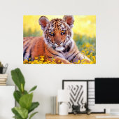 Tiger Baby Cub Poster (Thuiskantoor)