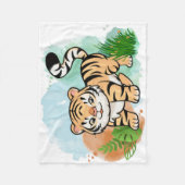 Tiger Baby Fleece Deken (Voorkant)