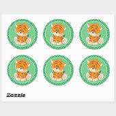 Tiger | Baby Safari Dieren Ronde Sticker (Vel)
