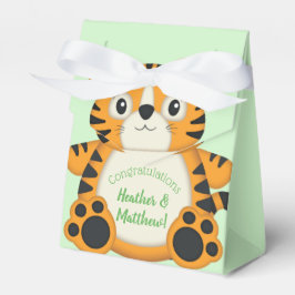 Tiger Baby shower Green Bedankdoosjes