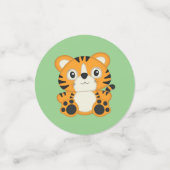 Tiger Baby shower Green Confetti (Kleine voorkant)