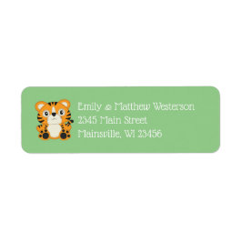 Tiger Baby shower Green Etiket