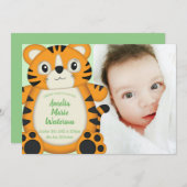Tiger Baby shower Green Kaart (Voorkant / Achterkant)