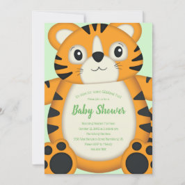 Tiger Baby shower Green Kaart