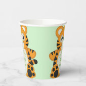 Tiger Baby shower Green Papieren Bekers (Links)