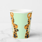 Tiger Baby shower Green Papieren Bekers (Rechts)