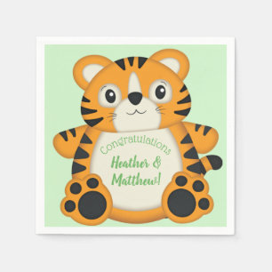 Tiger Baby shower Green Servet