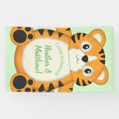Tiger Baby shower Green Spandoek (Horizontaal)