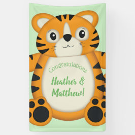Tiger Baby shower Green Spandoek