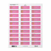 Tiger Baby shower roze Etiket (Full Sheet)