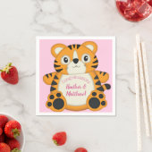 Tiger Baby shower roze Servet (Insitu)