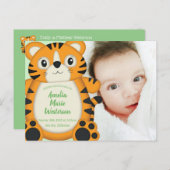 Tiger Baby shower Safari Briefkaart (Voorkant / Achterkant)