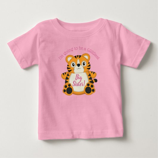 Tiger Baby shower Safari Roze Meisje (Voorkant)