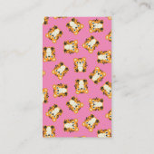 Tiger Baby shower Safari Roze Meisje Informatiekaartje (Achterkant)