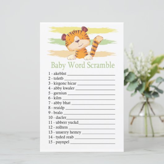 Tiger Baby word scramble game (Staand voorkant)