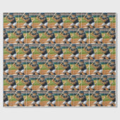 Tiger Baseball Player #27 Up To Bat Cadeaupapier (Vlak)