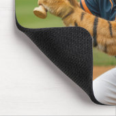 Tiger Baseball Player Up To Bat Muismat (Hoek)