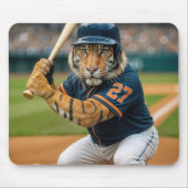 Tiger Baseball Player Up To Bat Muismat (Voorkant)