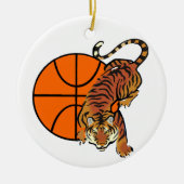 Tiger Basketball T-shirts en Gifts Keramisch Ornament (Voorkant)