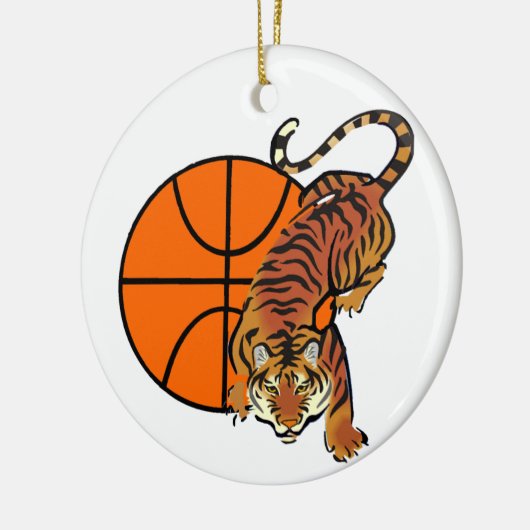 Tiger Basketball T-shirts en Gifts Keramisch Ornament (Links)