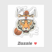 Tiger Basketball Tiger Lovers Basketball Player. P Sticker (Vel)
