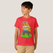 Tiger Basketbalspeler Basketbal T-shirt (Voorkant volledig)
