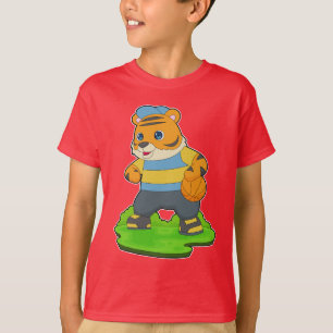 Tiger Basketbalspeler Basketbal T-shirt