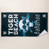 Tiger Beach Bahamas Shark Diving Strandlaken (Voorkant)