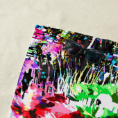 Tiger Beach Towel | Kleurrijke tekening | Tijger Strandlaken (In situ)