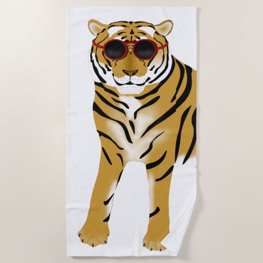Tiger Beach Towel Strandlaken (Voorkant)