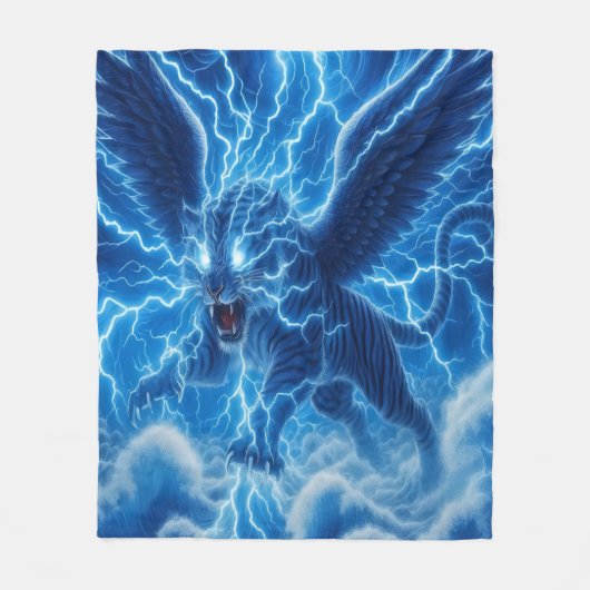 Tiger Beast Fleece Deken (Voorkant)