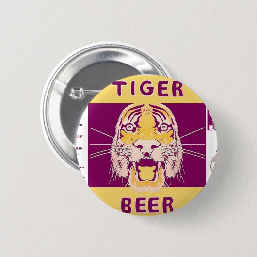 Tiger Beer Manhattan Brewing Pinback Button (Voorkant /achterkant)