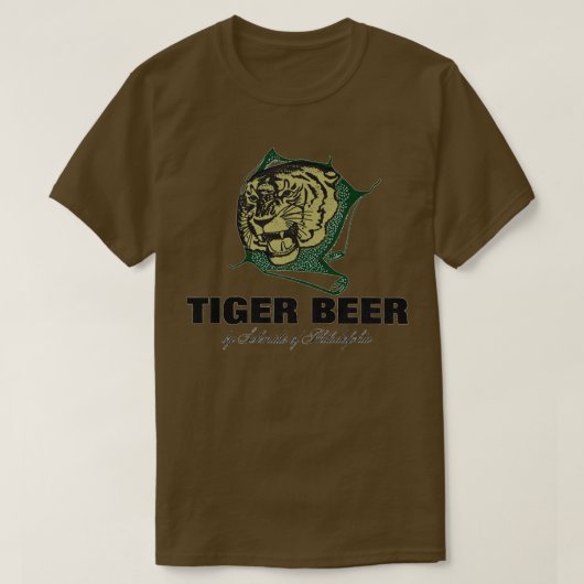 Tiger Beer Retro Deunct Breweriana T-shirt (Design voorkant)