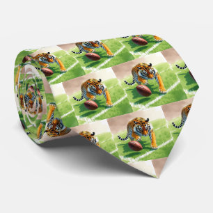 Tiger Bengaals mascotte met Football Stropdas