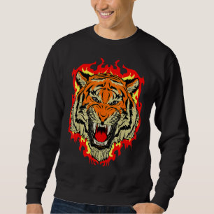 Tiger Big Cat Bengal Wildcat Predator Cool Animal Trui