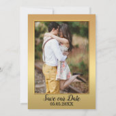 Tiger Big Cats Foto Save the Date Kaart (Achterkant)