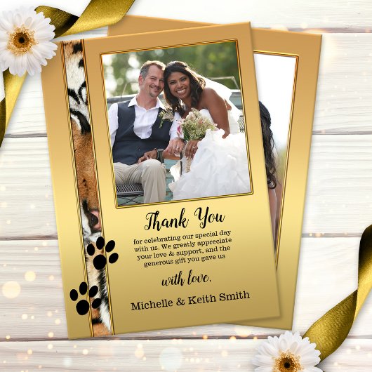 Tiger Big Cats Foto Weddenschap Hartelijk dank Save The Date