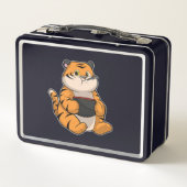 Tiger bij Eten met Bowl (Achterkant)